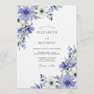 Invitación Boda Flora Pintor Periwinkle