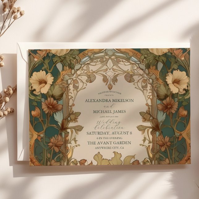 Invitación Boda Flora Vintage Art Nouveau (Subido por el creador)