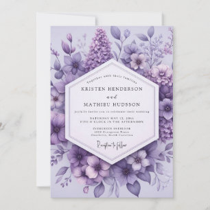 Invitación Boda Floración del Bosque de Lavanda