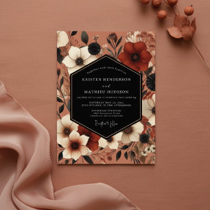 Invitación Boda Floración Otoñal Herrumbre