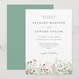 Invitación Boda floral acuarela