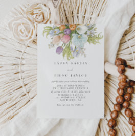 Invitación Boda floral acuarela