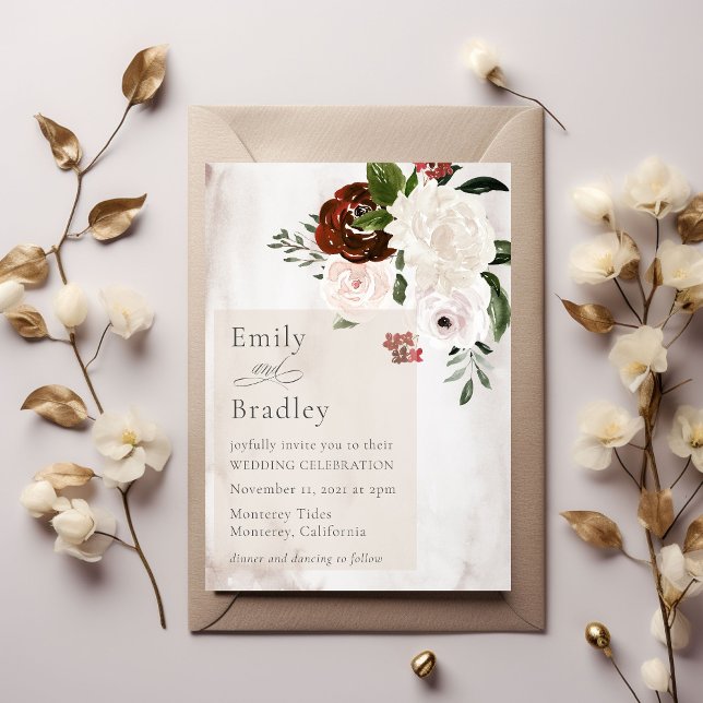 Invitación Boda floral acuarela (Subido por el creador)