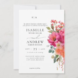 Invitación Boda Floral Acuarela