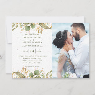 Invitación Boda floral acuarela de verano