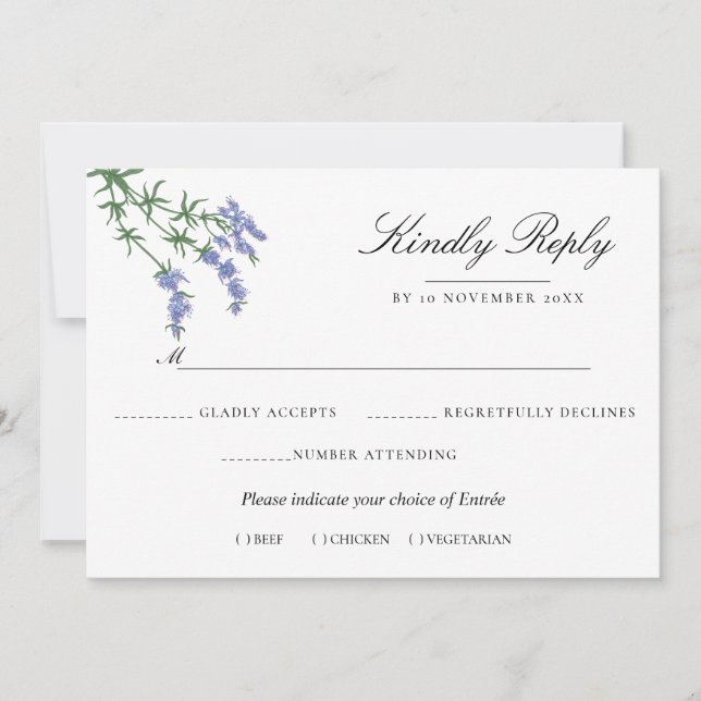 Invitación Boda floral acuarela de verano (Anverso)