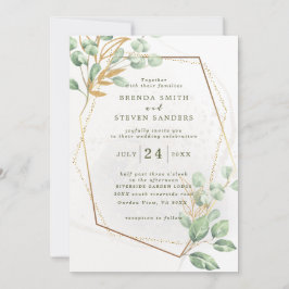 Invitación Boda floral acuarela de verano