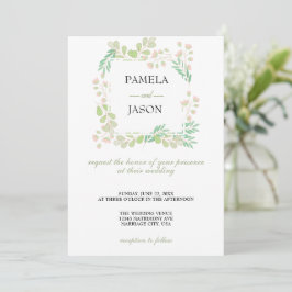 Invitación Boda floral acuarela de verano