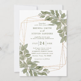Invitación Boda floral acuarela de verano
