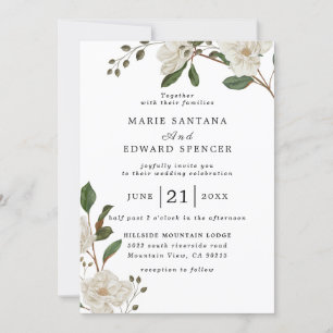 Invitación Boda floral acuarela de verano