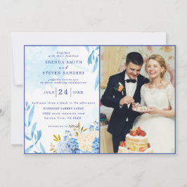 Invitación Boda floral acuarela de verano