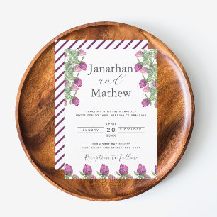 Invitación Boda floral acuarela jungla de verano