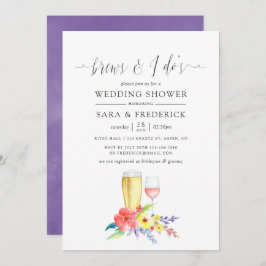 Invitación Boda floral acuarela se prepara antes de la I Dos