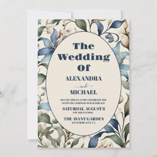 Invitación Boda Floral Acuarela William Morris