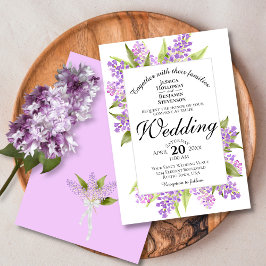 Invitación Boda floral acuática Lilac Bouquet Spring
