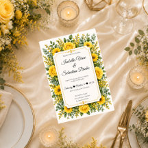 Boda floral amarilla elegante
