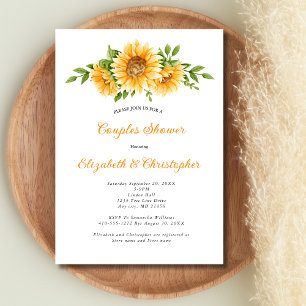 Invitación Boda floral amarillo giratorio duchas duchas