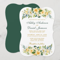Boda Floral Amarillo Oro Verde Blanco