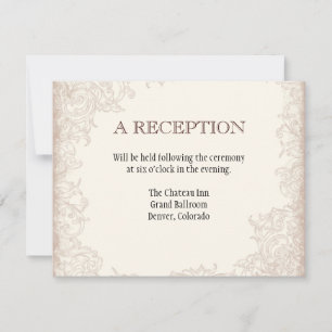 Invitación Boda Floral Antigua Rosa Inglesa en Espiral