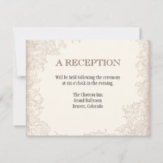 Invitación Boda Floral Antigua Rosa Inglesa en Espiral