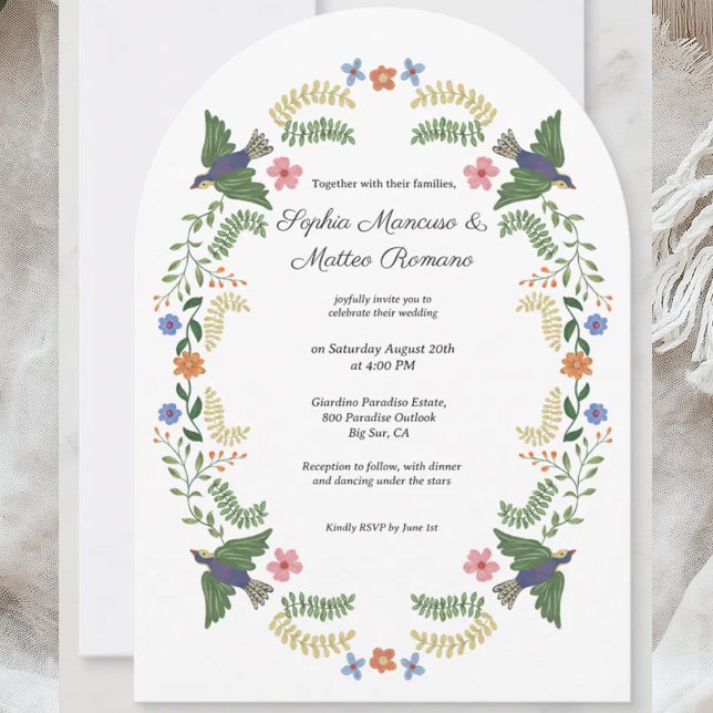 Invitación Boda Floral Arch Linen (Subido por el creador)
