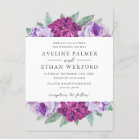 Boda floral Aveline Purple Watercolour