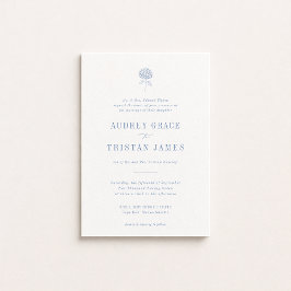 Invitación Boda floral azul de HYDRANGEA