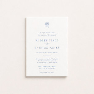 Invitación Boda floral azul de HYDRANGEA
