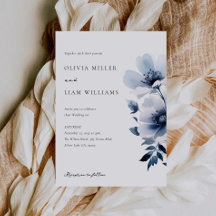 Boda floral azul de la Marina