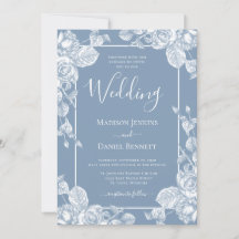 Boda Floral Azul Dusty