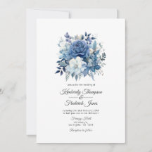 Boda floral azul polvoriento