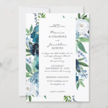 Boda Floral Azul Polvoriento 2
