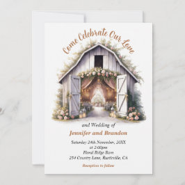 Invitación Boda Floral Barnyard