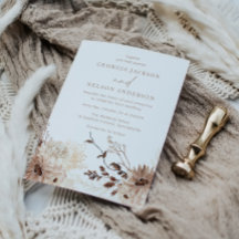 Boda floral beige bohemio moderno