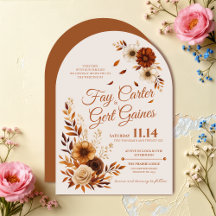 Boda Floral Beige Siena Quemada Otoño Rústica