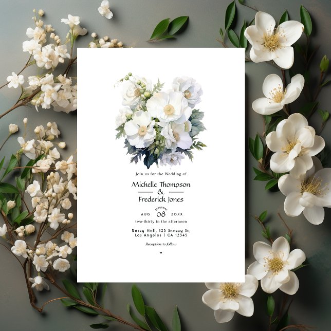 Invitación Boda Floral Blanca (Subido por el creador)