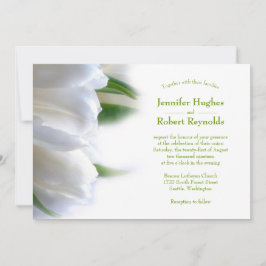 Invitación Boda Floral Blanca con presupuesto clásico y román