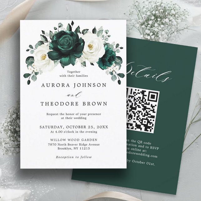 Invitación Boda floral blanca Eucalyptus (Subido por el creador)