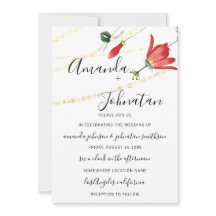 Boda Floral blanca moderna marfil dorado