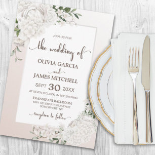 Invitación Boda floral blanca rusa