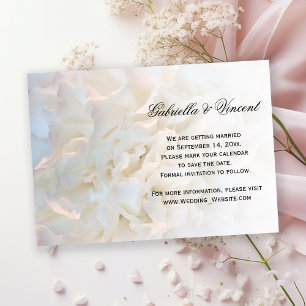 Invitación Boda floral blanca salva la fecha