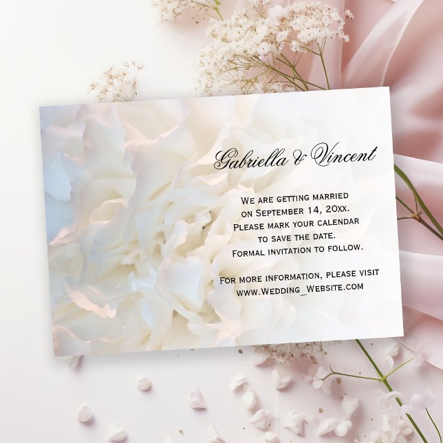 Invitación Boda floral blanca salva la fecha (Subido por el creador)