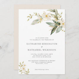 Invitación Boda floral blanco