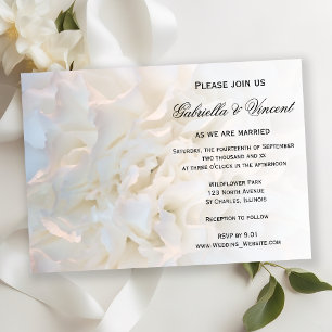 Invitación Boda floral blanco