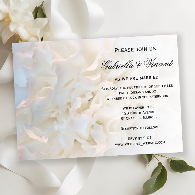 Invitación Boda floral blanco (Subido por el creador)