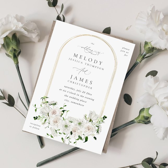 Invitación Boda floral blanco 2 (Subido por el creador)