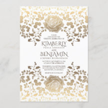 Boda floral blanco y dorado