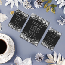 Boda floral blanco y negro