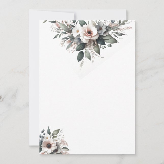 Invitación Boda Floral Blank (Anverso)