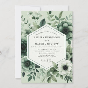 Invitación Boda Floral Bloom Salvia